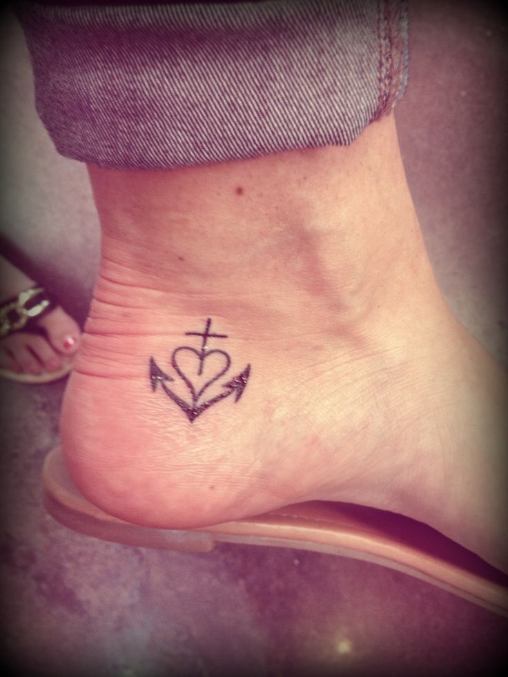 Simple Cross Tattoo Foot