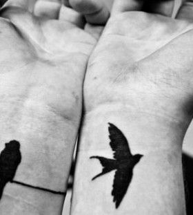 Lovely birds tattoo