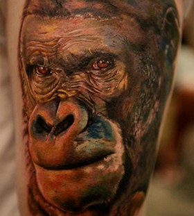 Monkey tattoo by Seunghyun JO aka Potter