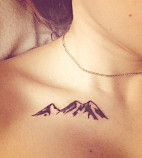 Pretty black mountains tattoo