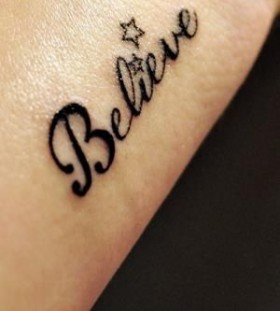 Stars and believe tattoo