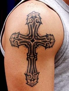 Tattoo with black cross