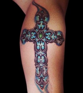 Cross Tattoo Designs For Women Foot