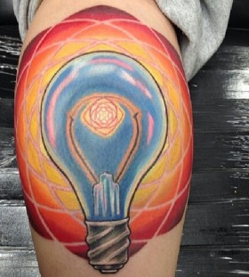 colorful bulb on leg