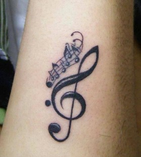 Great music style tattoo