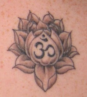 Numbers and lotus flower tattoo
