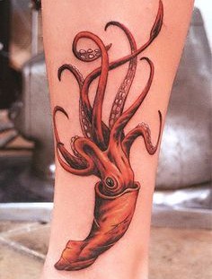 Awesome colorful octopus tattoo
