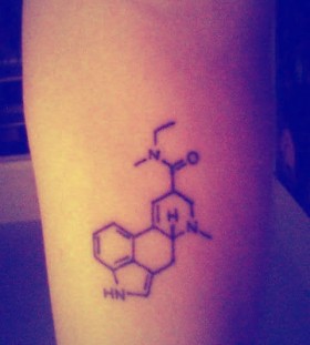 Awesome molecular formula tattoo