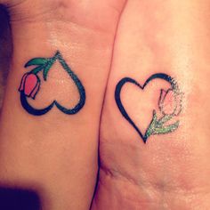 Couples tulips tattoo