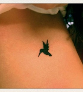 Cute small bird tattoo