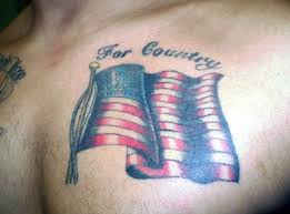 Great tattoo with flag