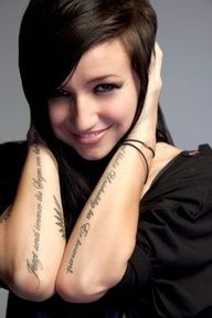 Lovely women quote tattoo on arm