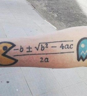 Pac man formula tattoo
