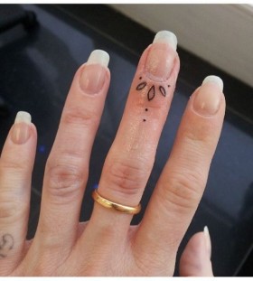 Scary nails and ornaments tattoo
