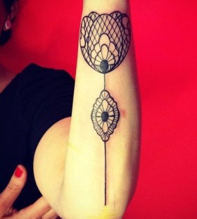 Tulip tattoo on arm
