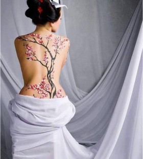 Gorgeous women's chinese style tattoo