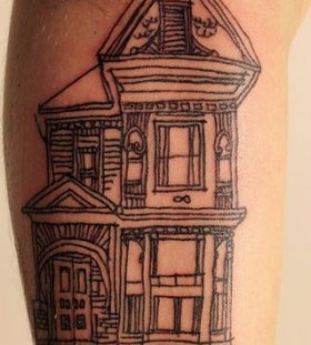 Pretty black house tattoo