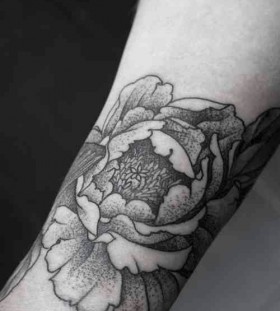 black and white wrist tattoo