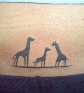 three giraffe tattoo