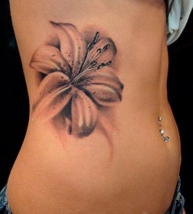 Realistic 3d Flower Tattoo On Front Body [NSFW]