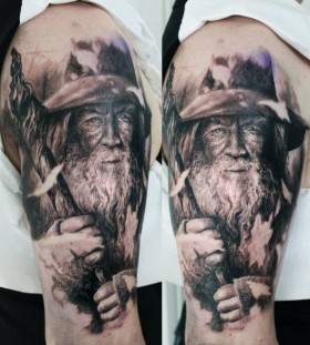 Awesome Gendalf arm tattoo
