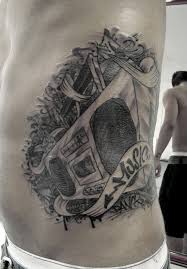 Awesome boombox side tattoo
