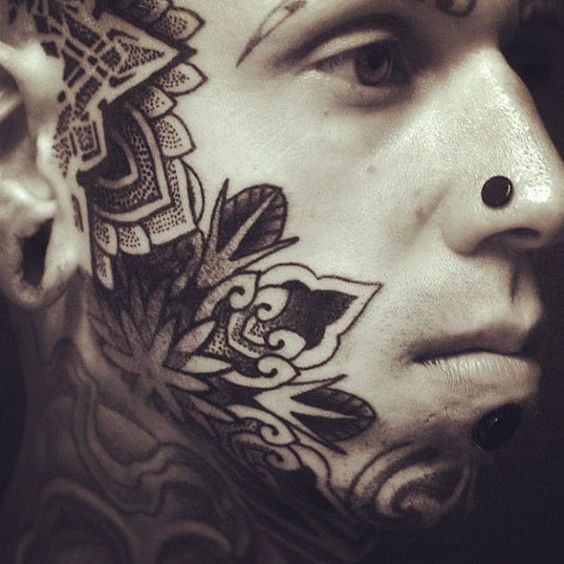 Awesome face tattoo