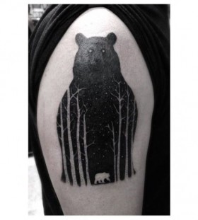 Beautiful bear tattoo by Dr Woo