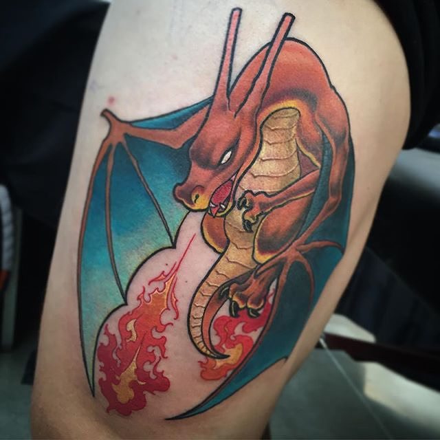 Charizard Pokemon tattoo