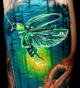 Colourful insect tattoo Phil Garcia