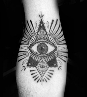 Cool black egyptian eye tattoo