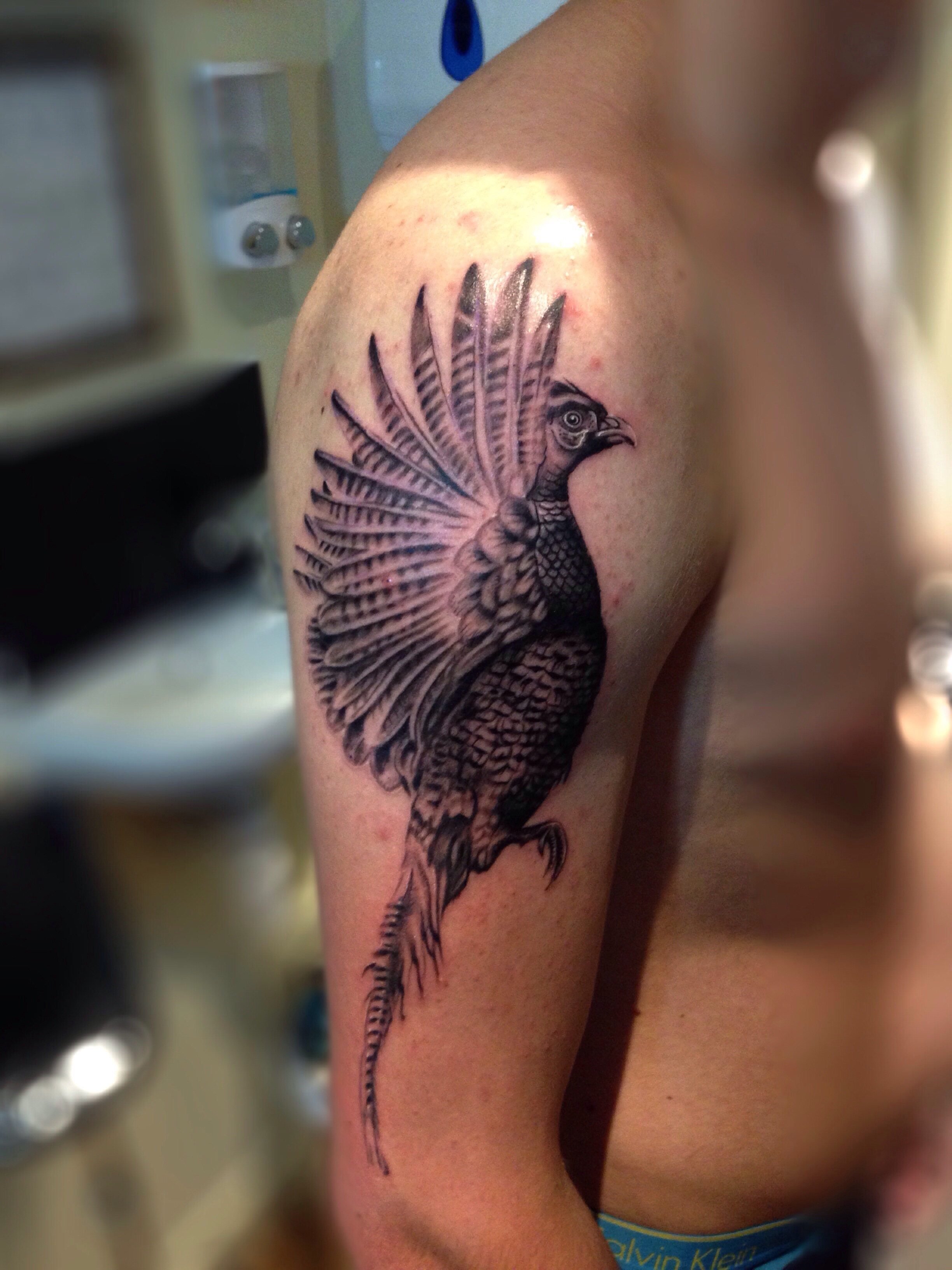 Cool pheasant arm tattoo jpg