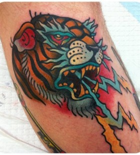 Cool tiger tattoo by W. T. Norbert