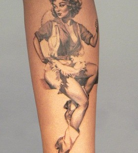 Cowgirl tattoo by Xavier Garcia Boix