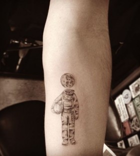Creative spaceman tattoo by Dr Woo