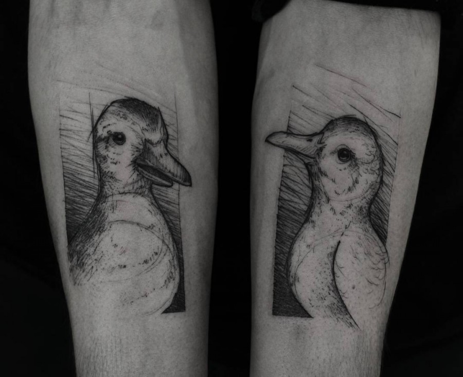 duck tattoo by ricardo da maia