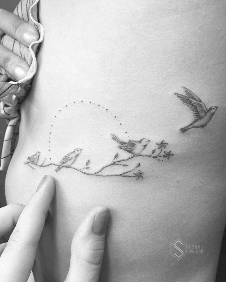 flying birds tattoo by crizsuconic