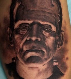 Frankenstein tattoo by Xavier Garcia Boix