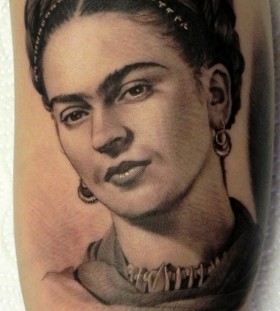 Frida Kahlo tattoo by Xavier Garcia Boix