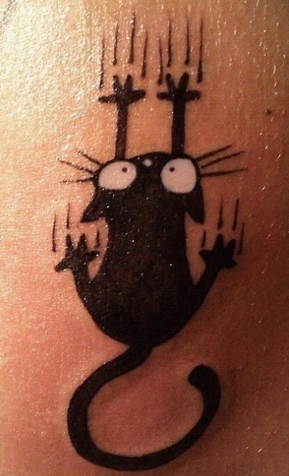 Funny cat tattoo