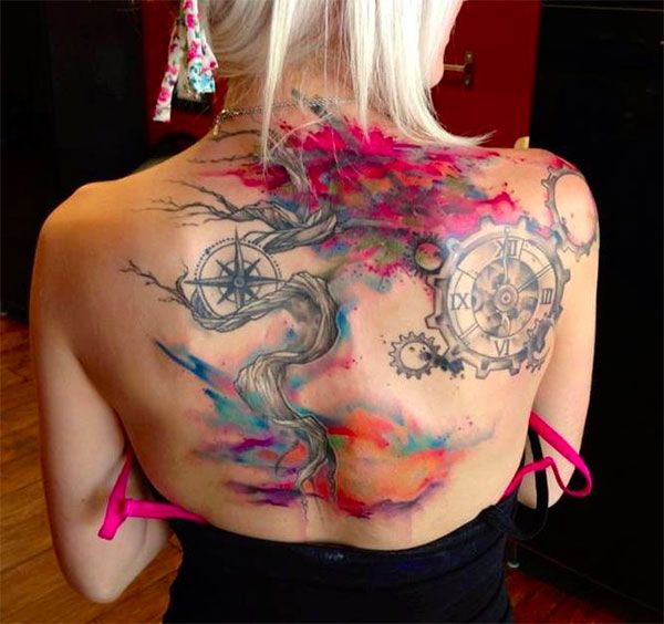 Gorgeous watercolour tattoo