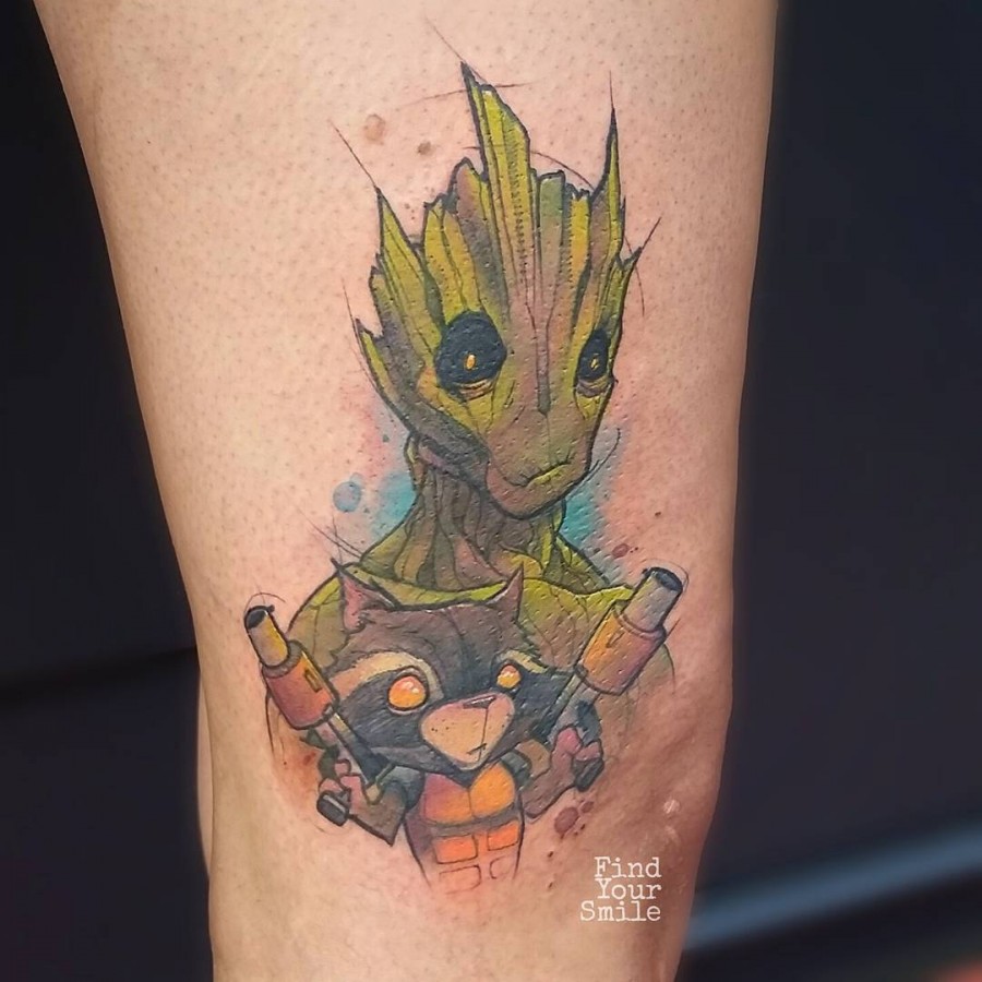 guardians-of-the-galaxy-watercolor-tattoo