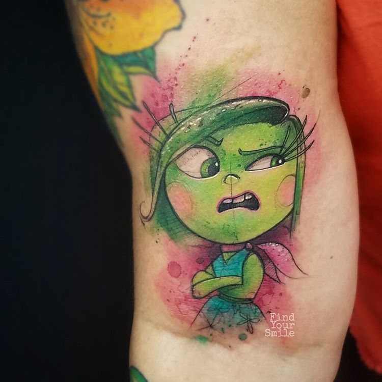 inside out sketch style tattoo by findyoursmile