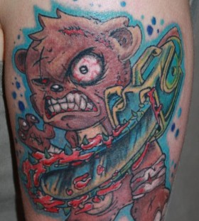 Killer teddy bear tattoo