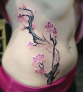 Lovely apple blossom tattoo