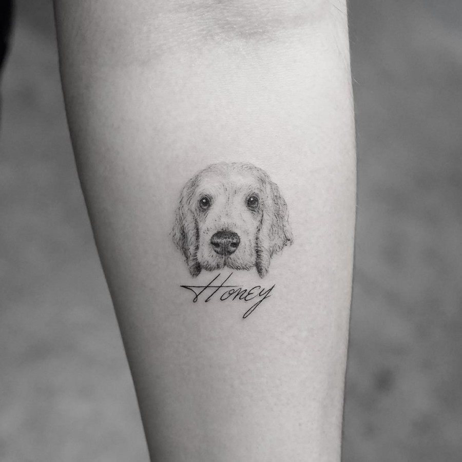 lovely dog tattoo