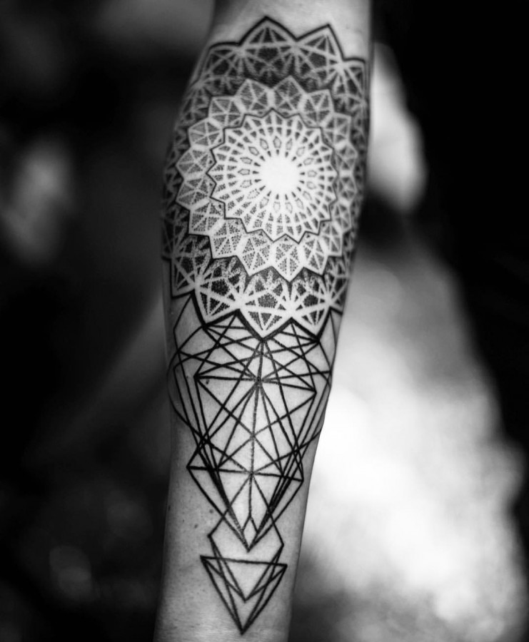 mandala half sleeve tattoo by dillonforte