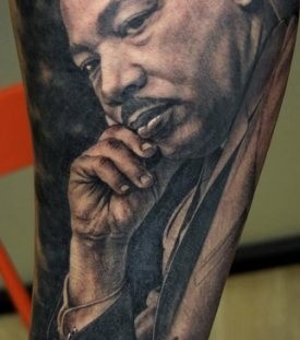 Martin Luther King tattoo by Xavier Garcia Boix