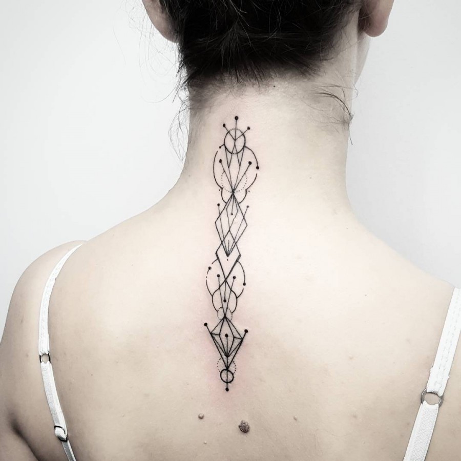ornamental neck tattoo by matteonangeroni