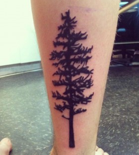 Pine tree arm tattoo